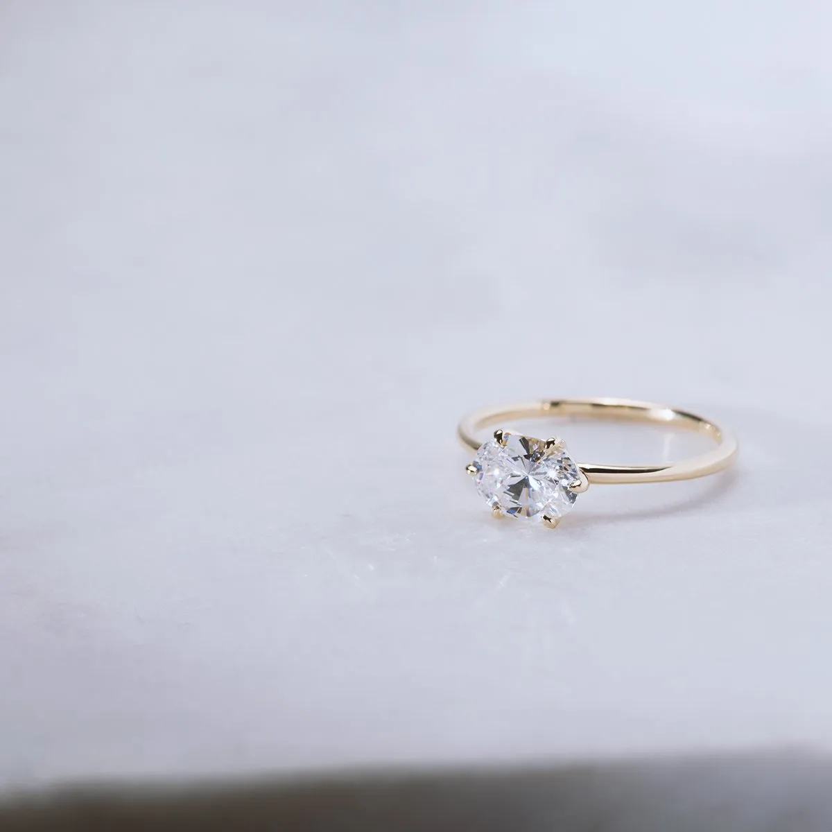 East-West Pixie Engagement Ring
