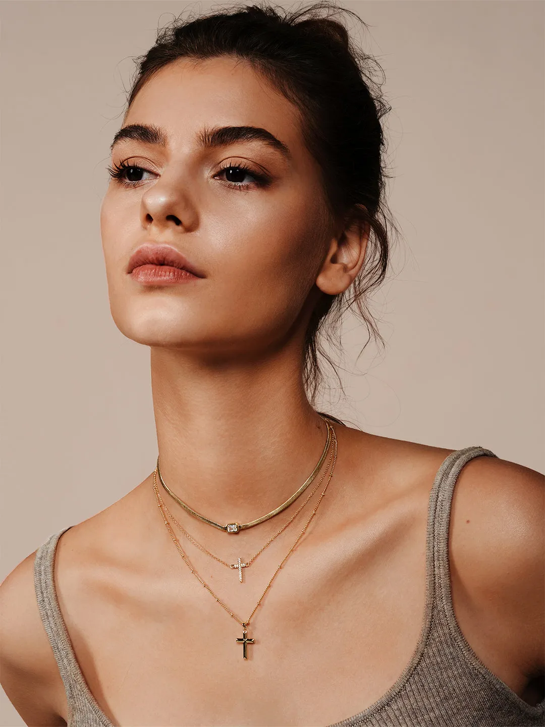 Edge Cross Necklace