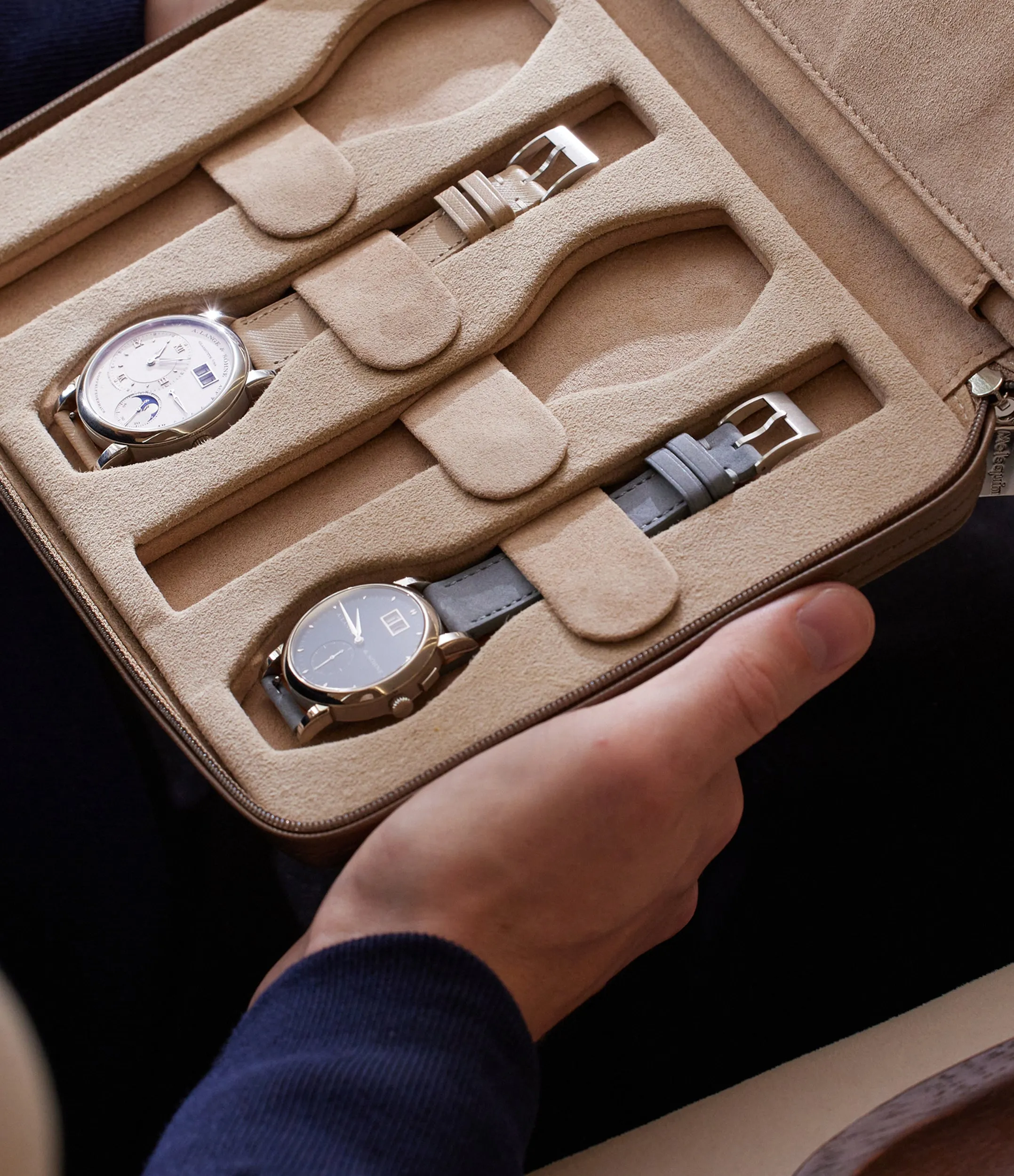 eight-watch folio, saffiano