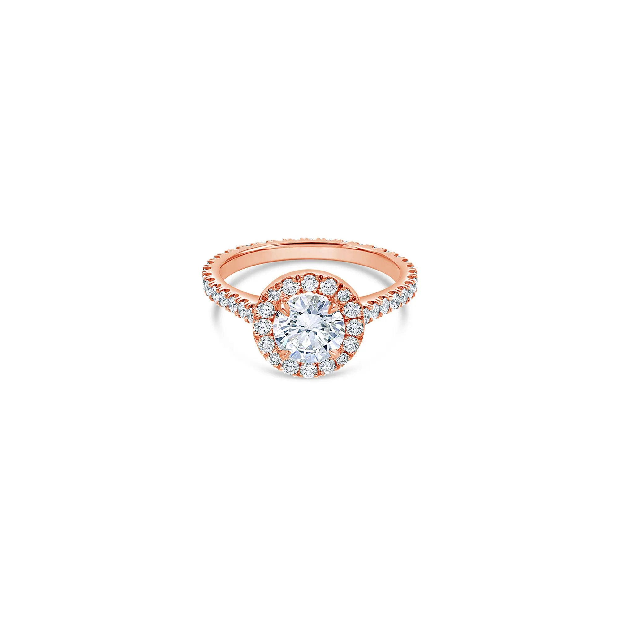 Elle Halo Engagement Ring (GIA Round 1.00ct)