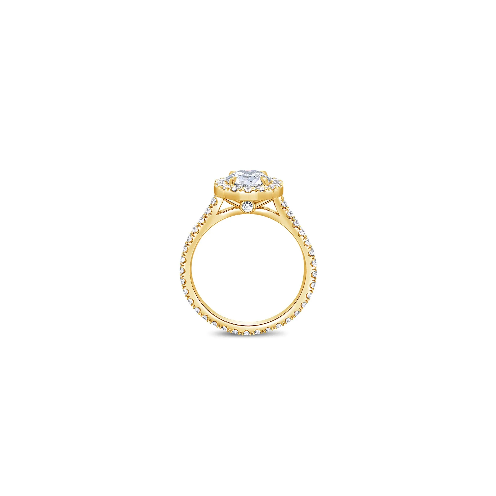 Elle Halo Engagement Ring (GIA Round 1.00ct)
