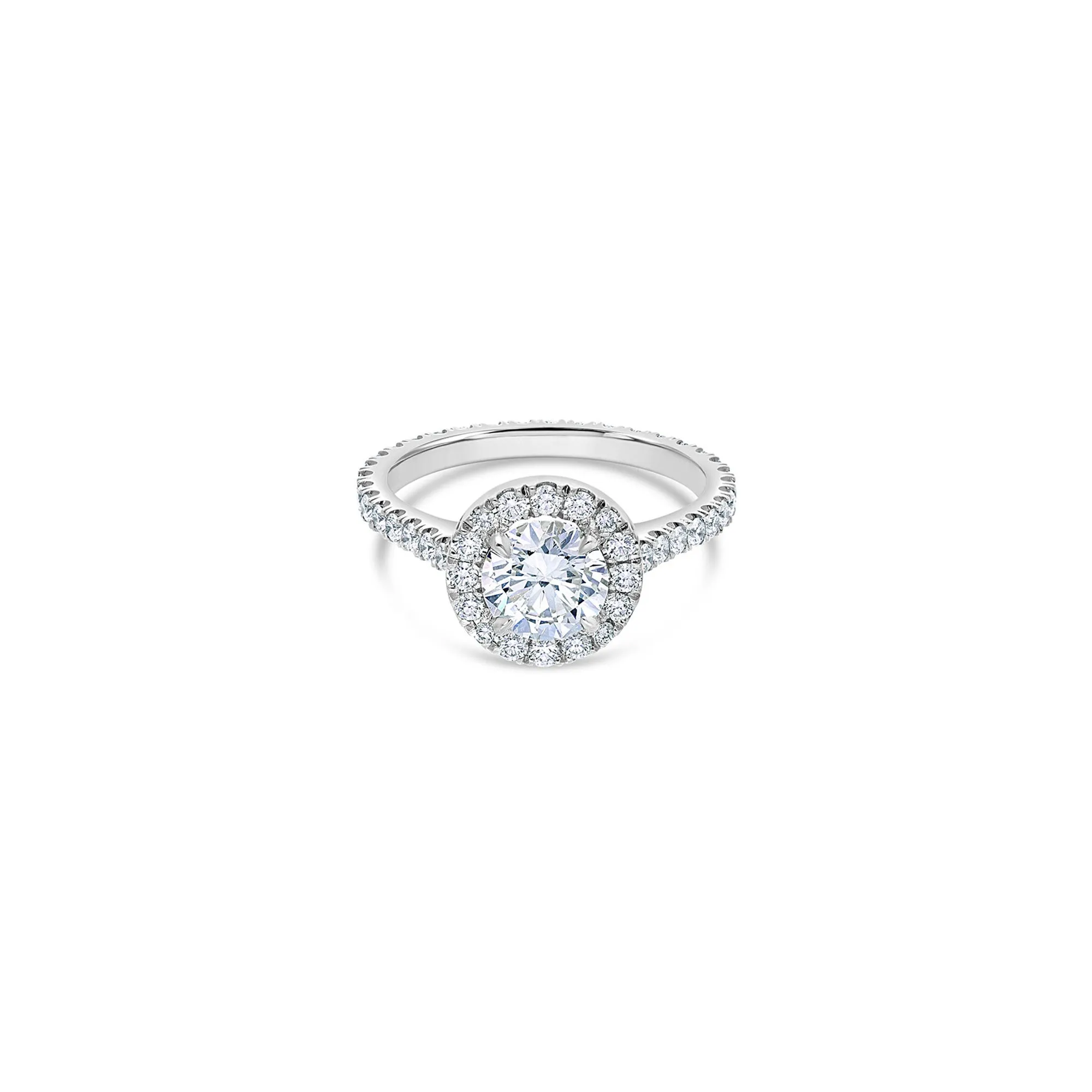 Elle Halo Engagement Ring (GIA Round 1.00ct)