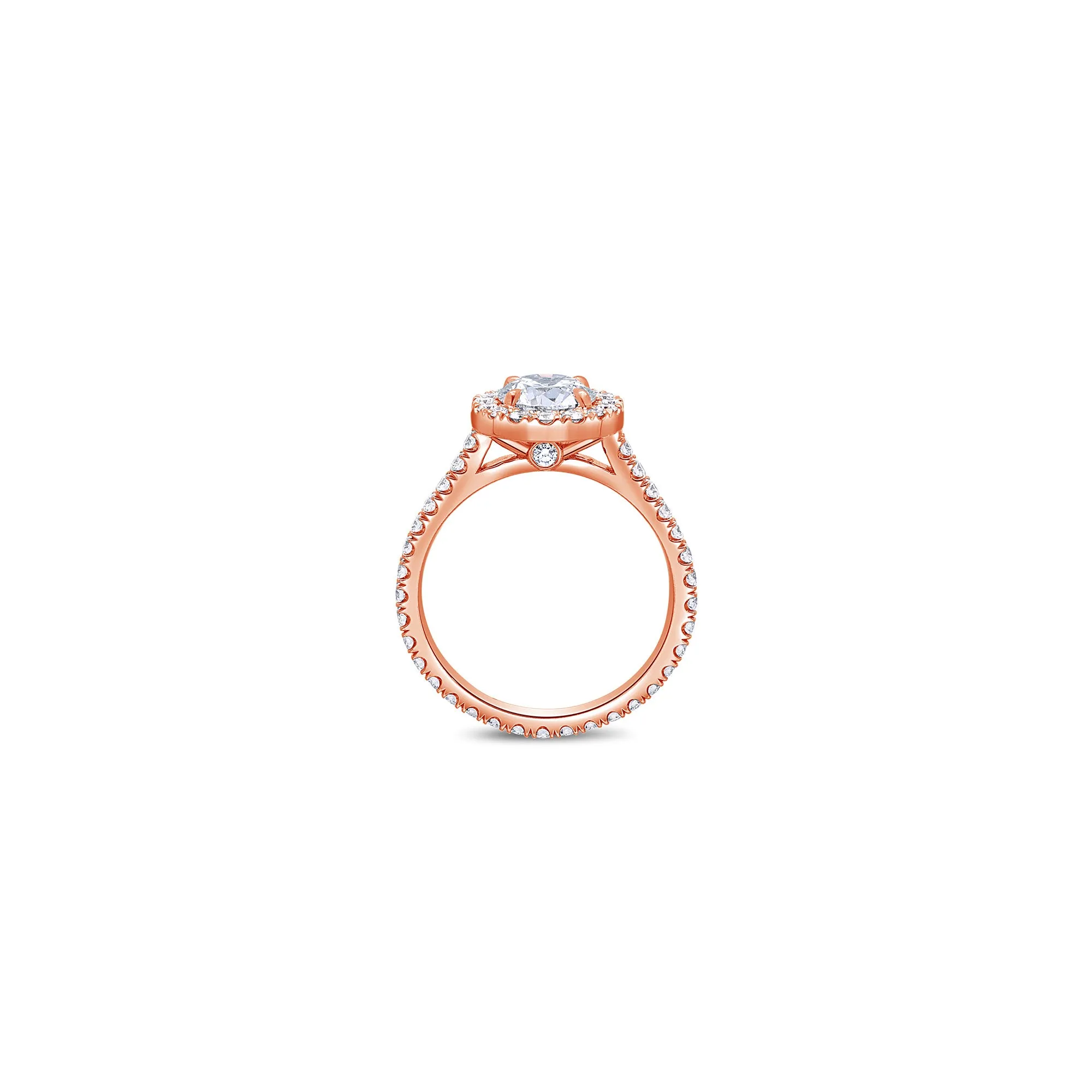 Elle Halo Engagement Ring (GIA Round 1.00ct)