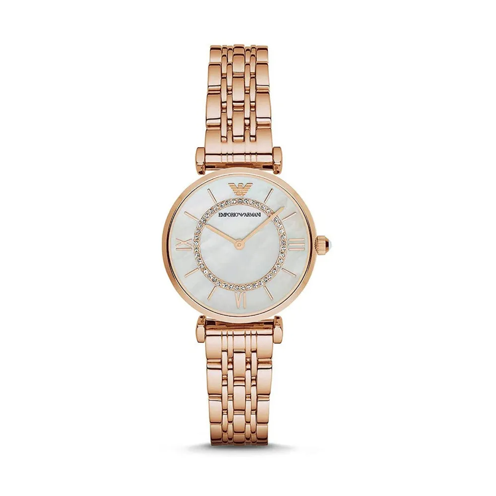 Emporio Armani Women's Analog Off-White Dial  Watch