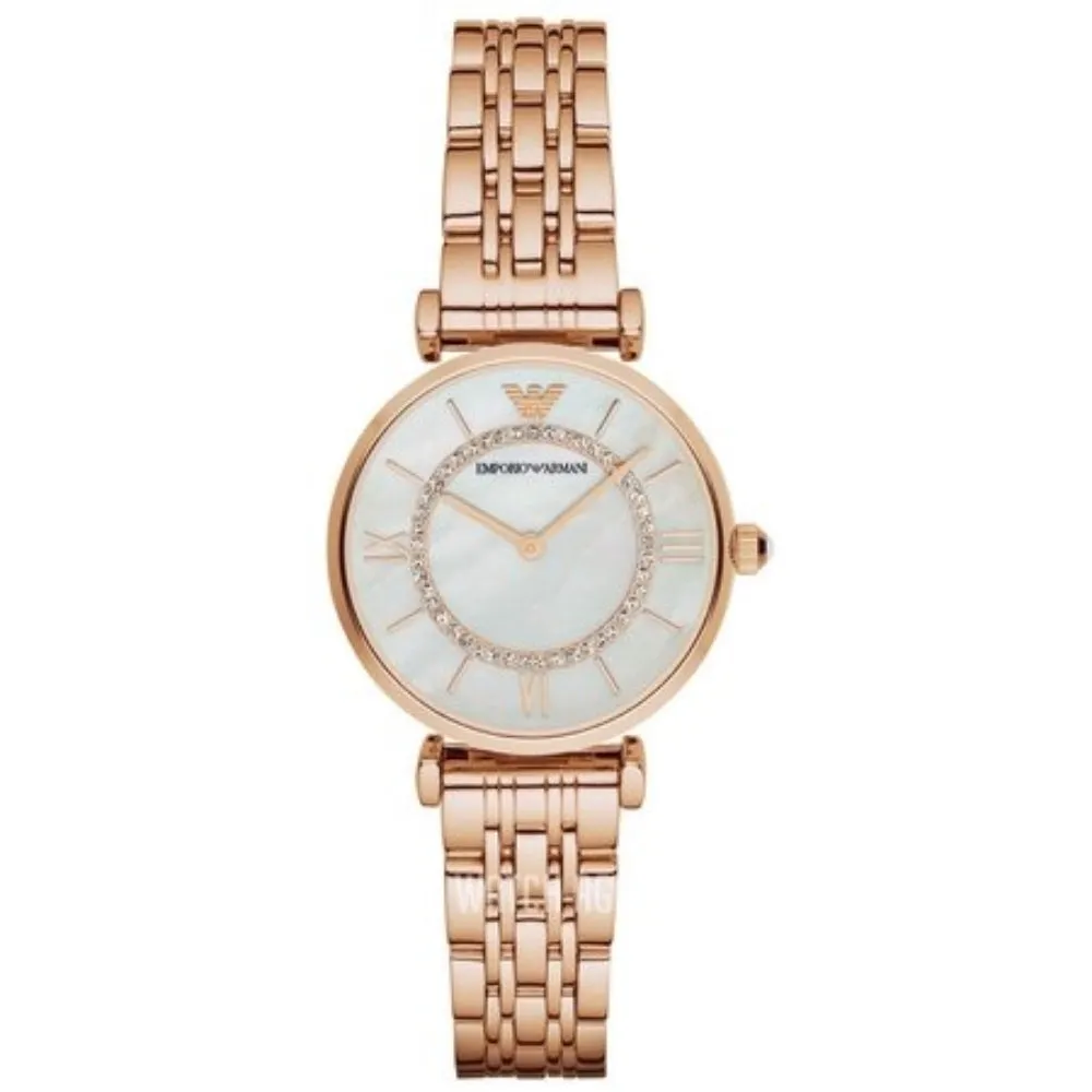 Emporio Armani Women's Analog Off-White Dial  Watch
