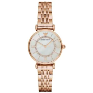 Emporio Armani Women's Analog Off-White Dial  Watch