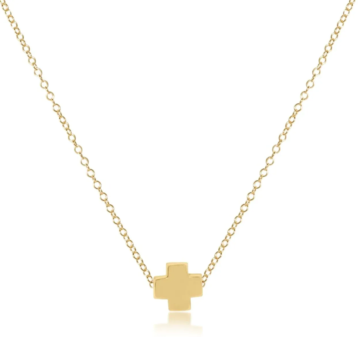 enewton 16" Gold Necklace - Signature Cross Gold