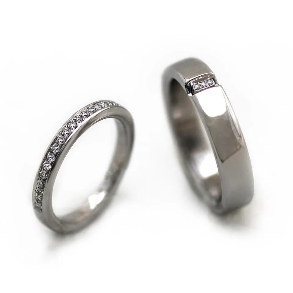 Engagement and wedding ring set