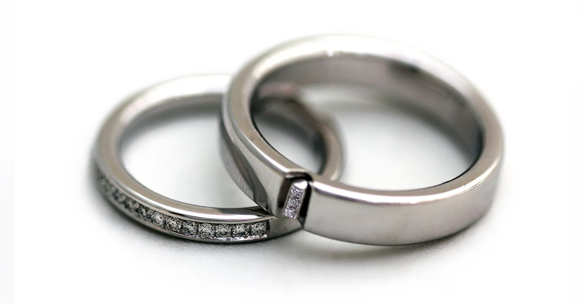 Engagement and wedding ring set