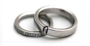 Engagement and wedding ring set