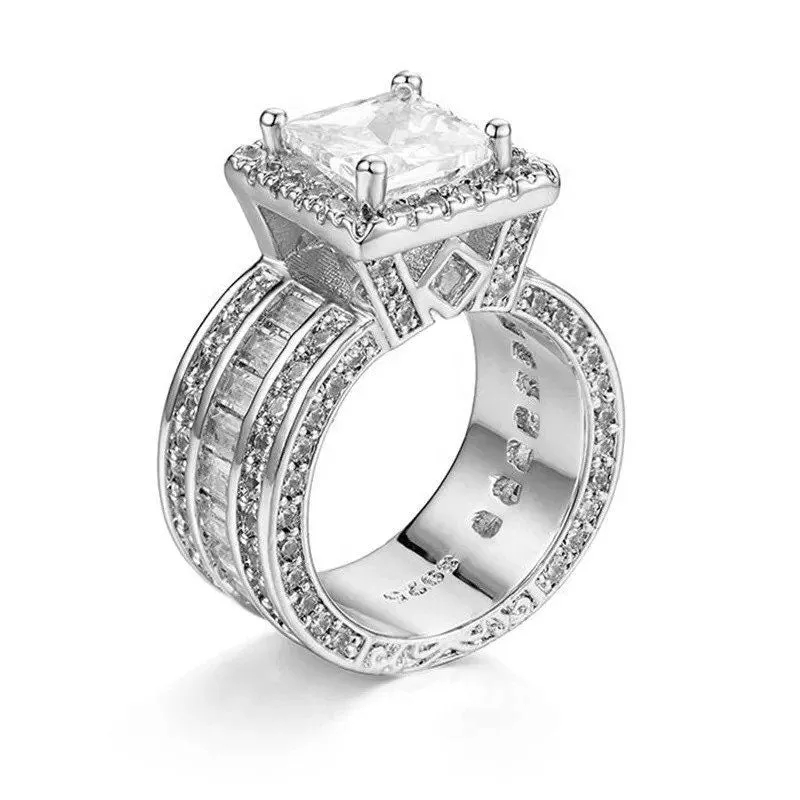 Engagement Ring | Big Womens Ring | Iced Out Ring | Engagement Ring Diamond | Big diamond ring | engagement rings | Big Diamond Rings