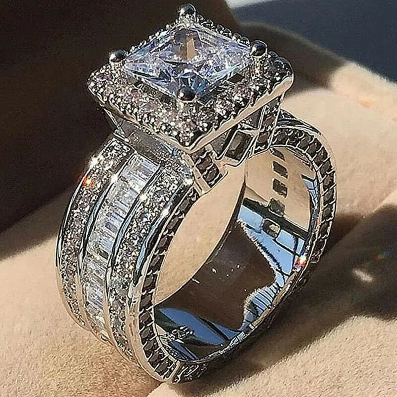 Engagement Ring | Big Womens Ring | Iced Out Ring | Engagement Ring Diamond | Big diamond ring | engagement rings | Big Diamond Rings