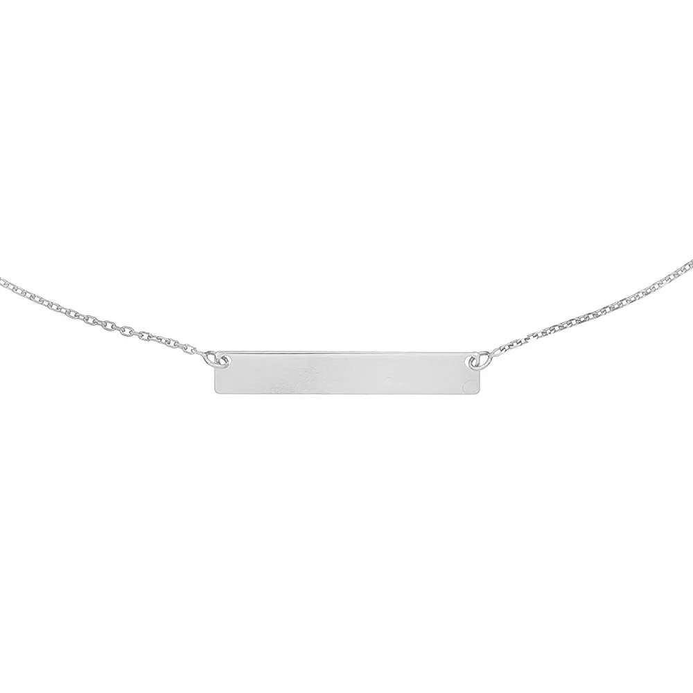 Engravable Bar Necklace 14K