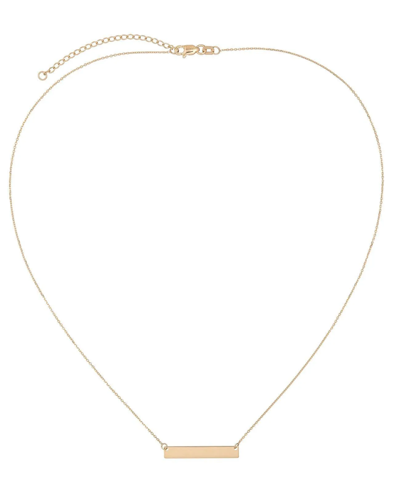 Engravable Bar Necklace 14K