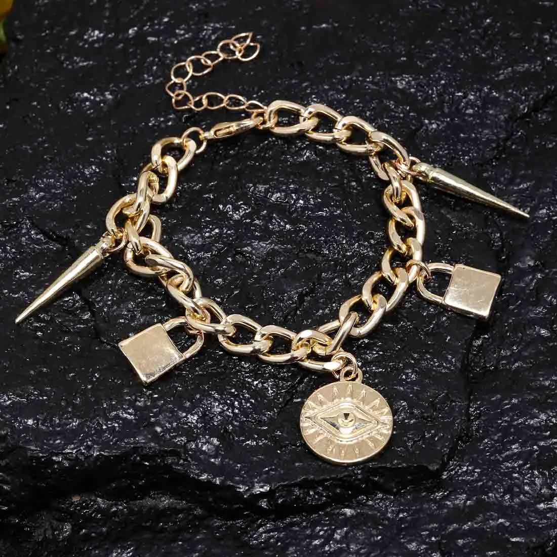 Enticing Gold Charm Bracelet