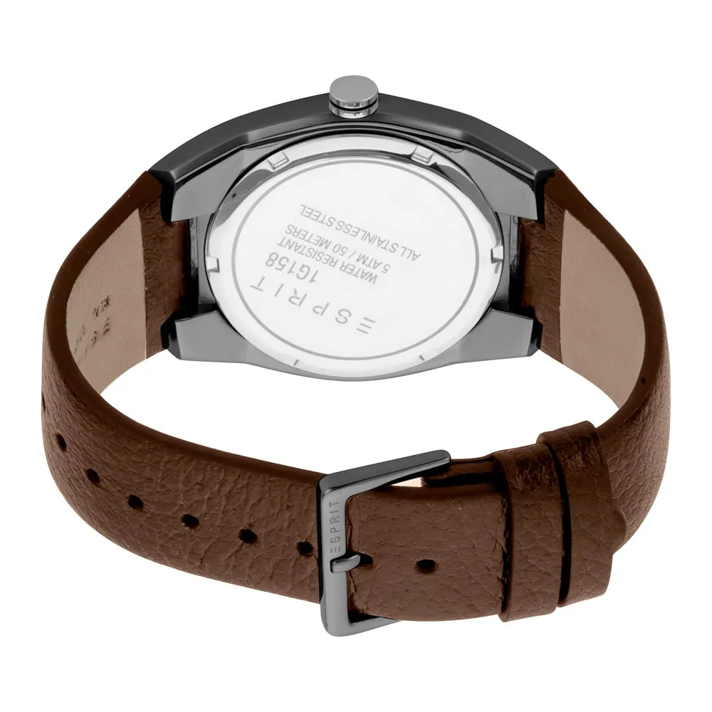 Esprit Men's Stainless Steel Watch WithÂ Blue Dial & Day Date