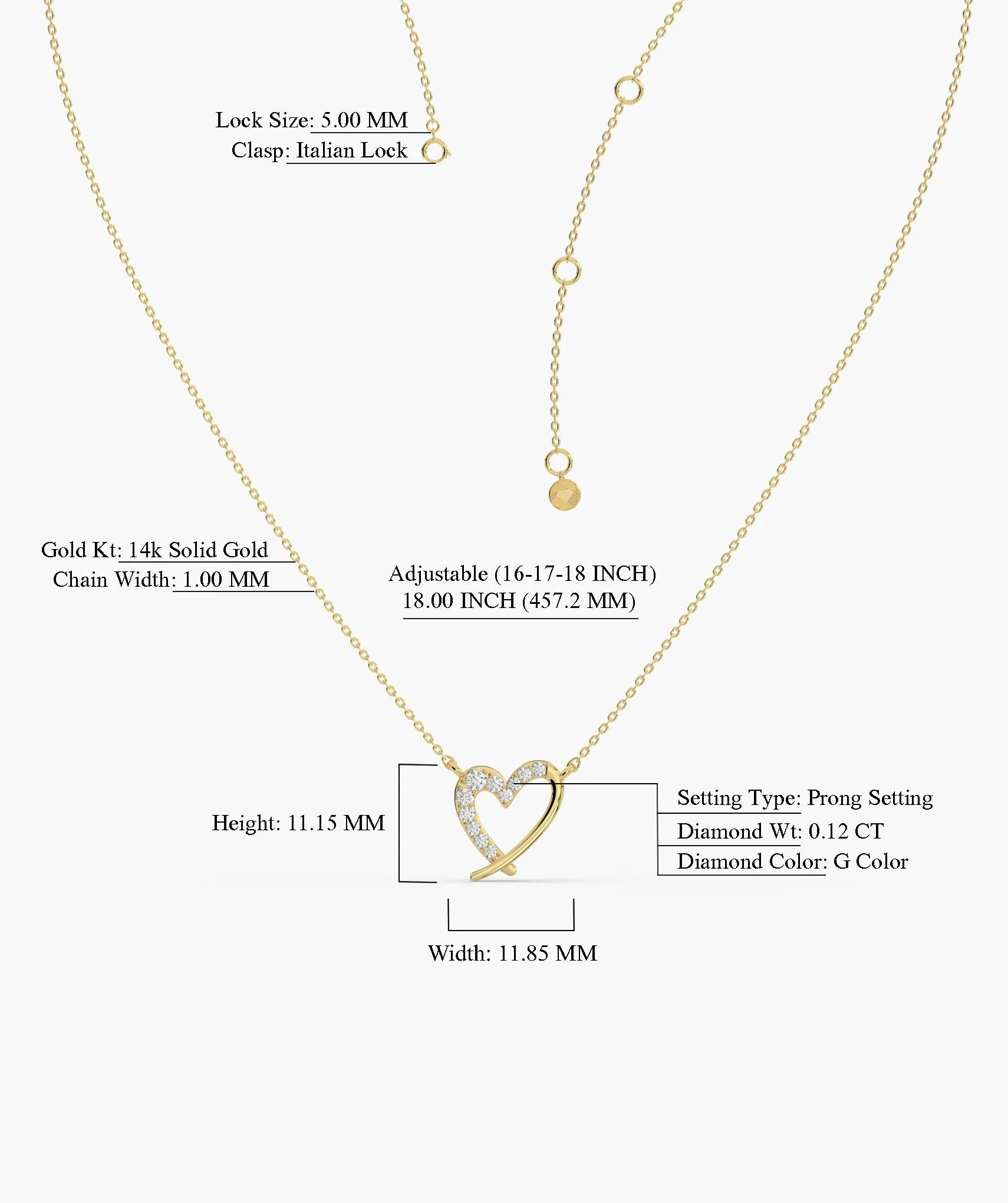 Eternal Embrace 14K Gold Heart Necklace