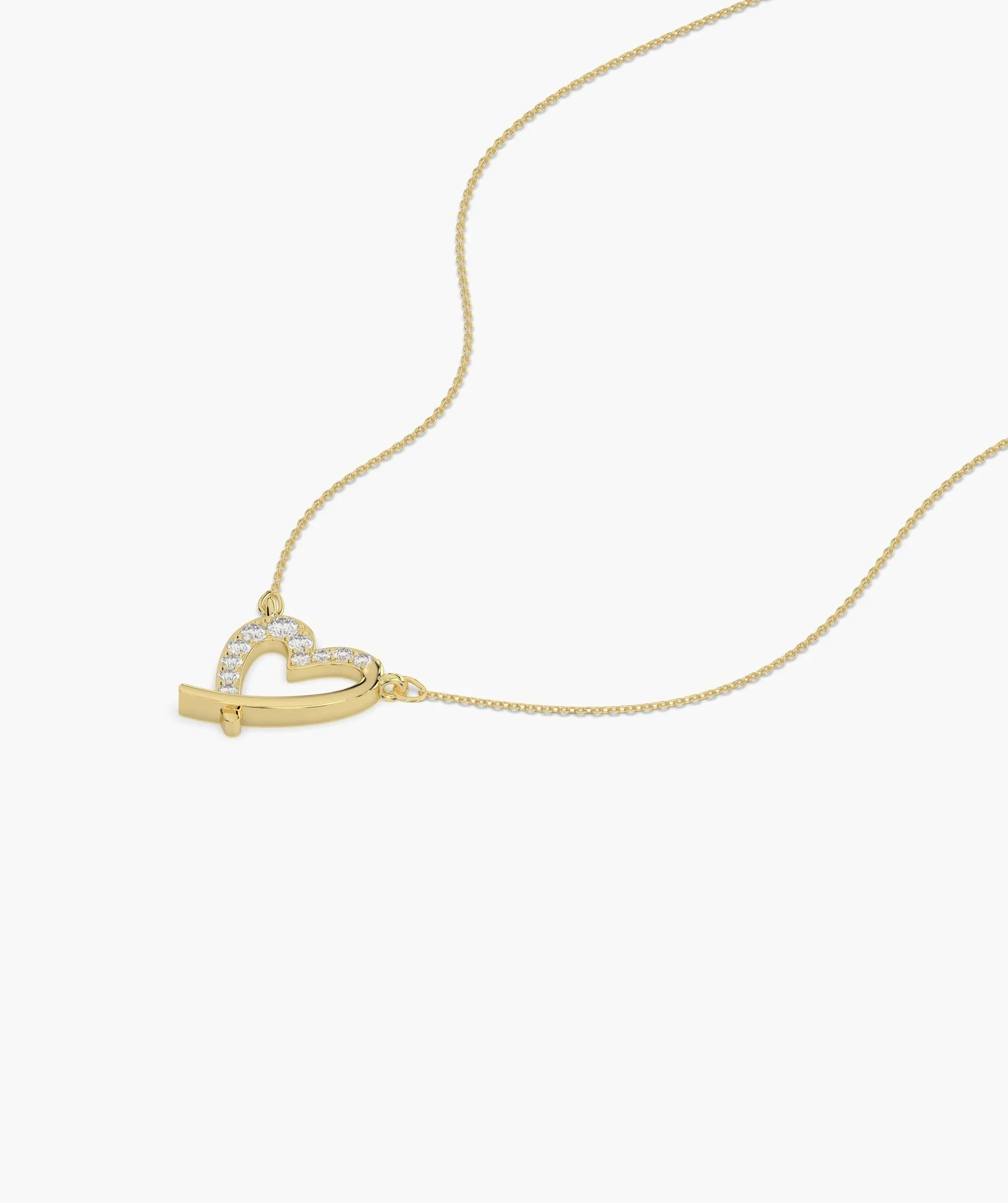 Eternal Embrace 14K Gold Heart Necklace