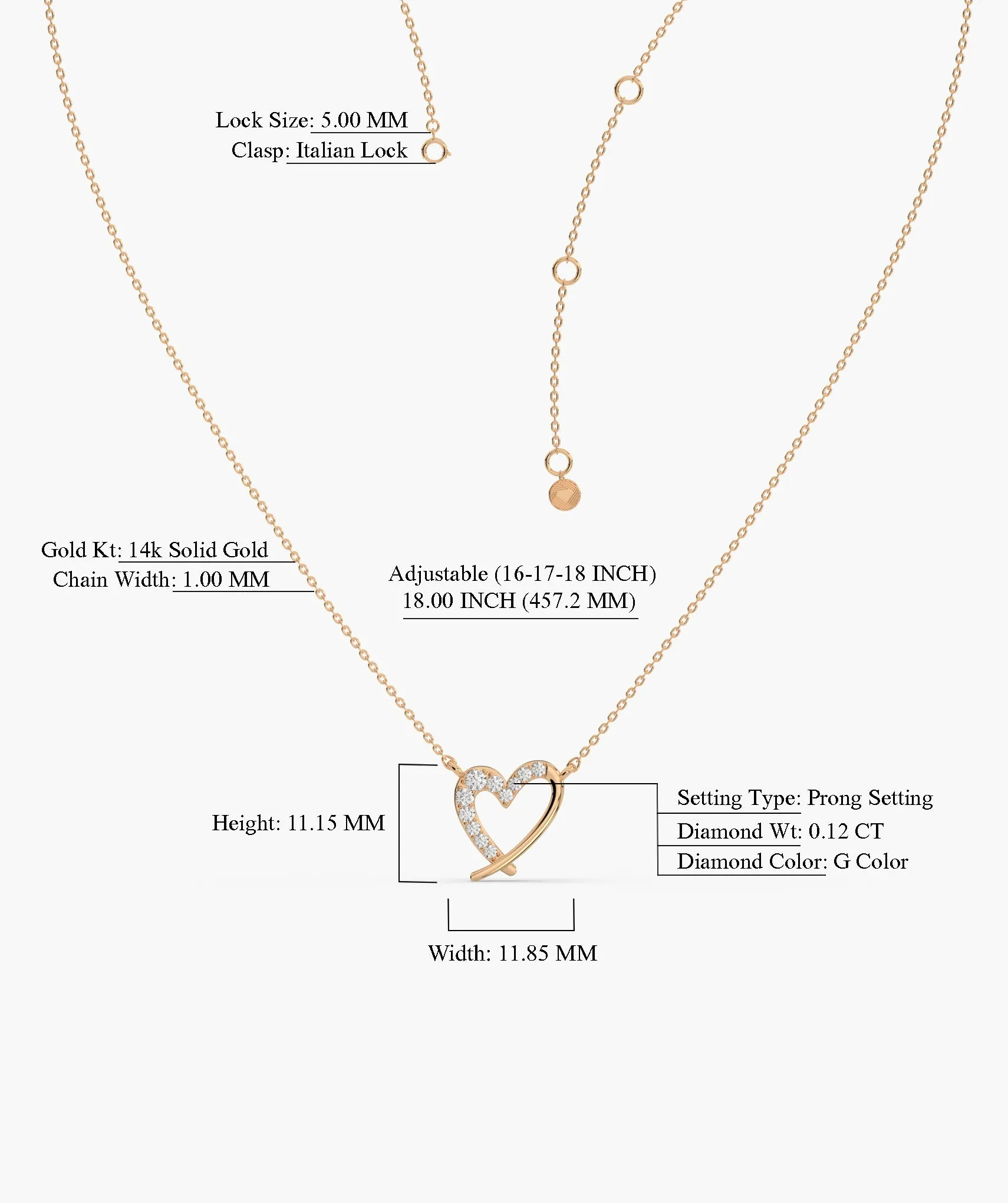 Eternal Embrace 14K Gold Heart Necklace