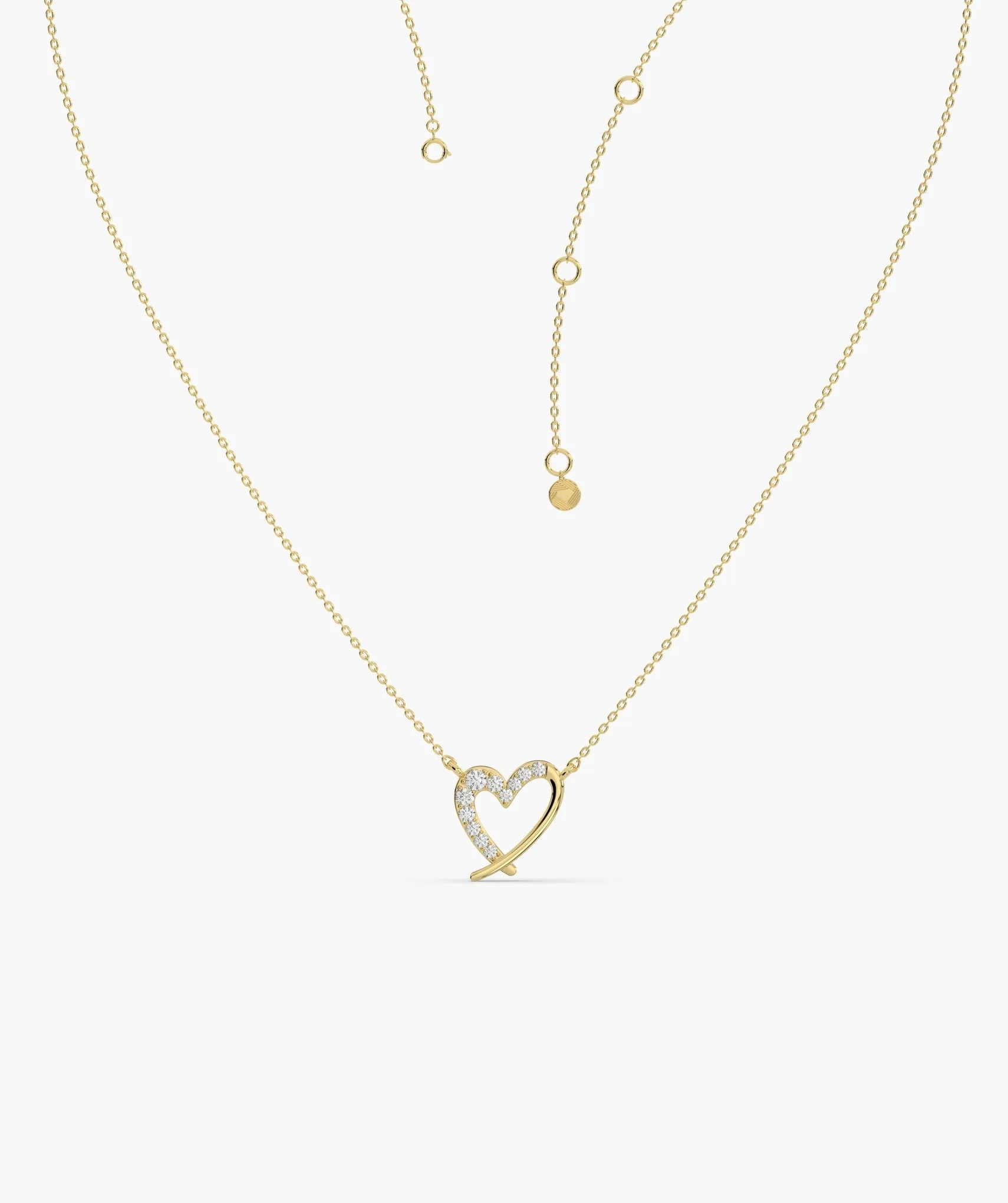 Eternal Embrace 14K Gold Heart Necklace