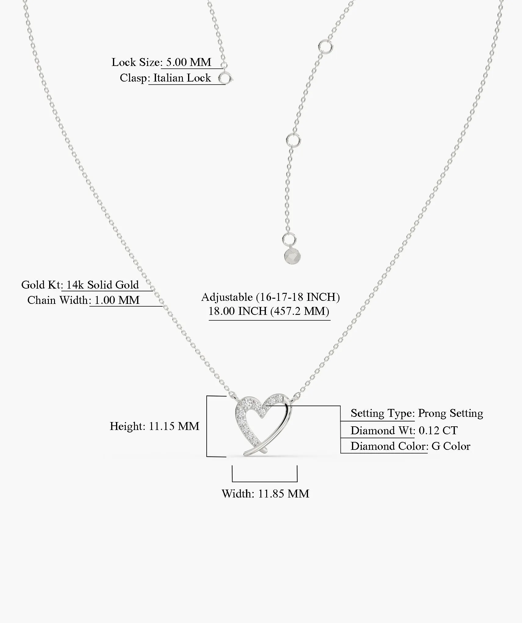 Eternal Embrace 14K Gold Heart Necklace