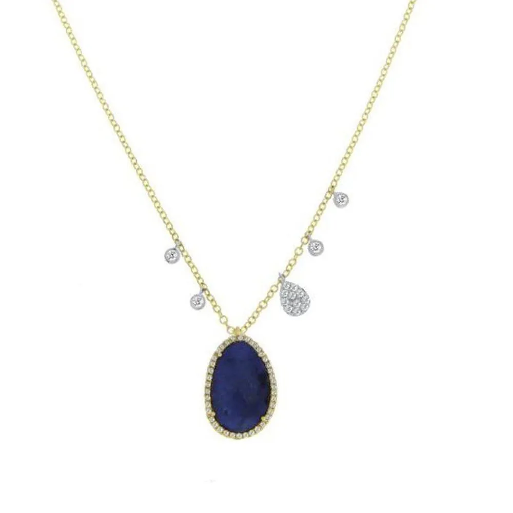 Faceted Blue Sapphire Necklace