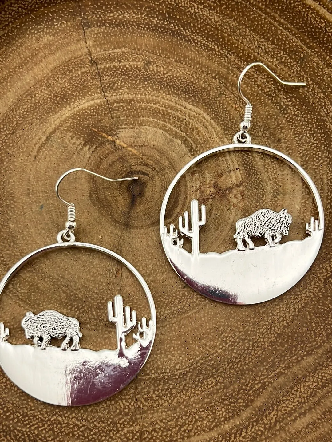 Falcon Ridge Cutout Fish Hook Earrings