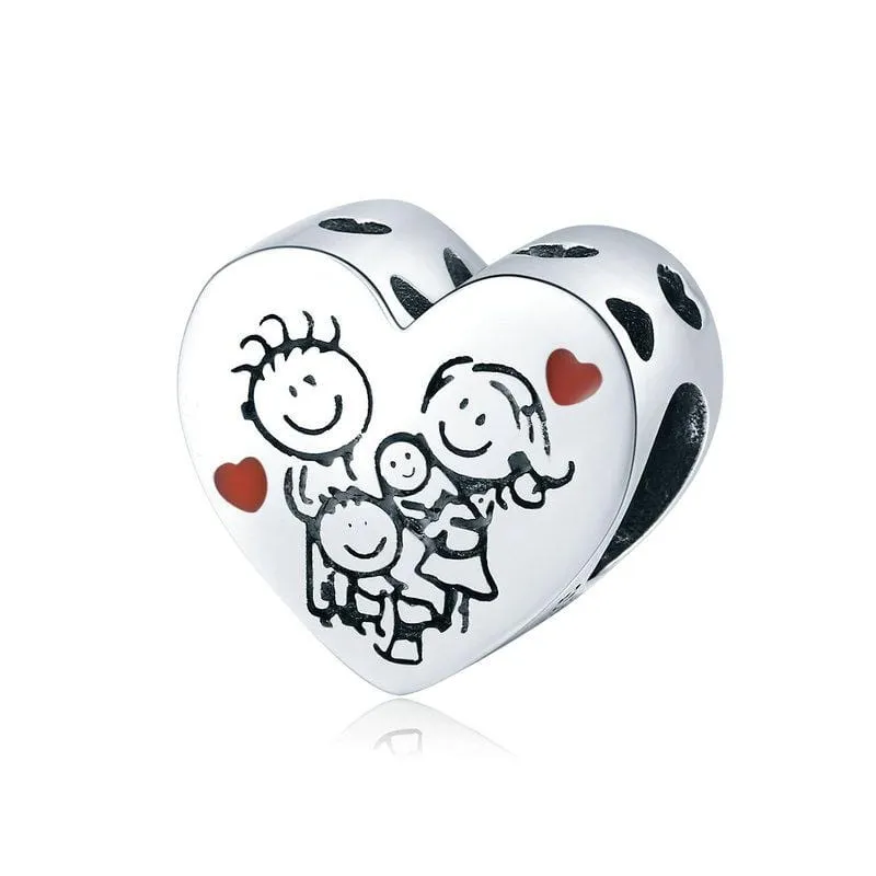 Family Heart Charm