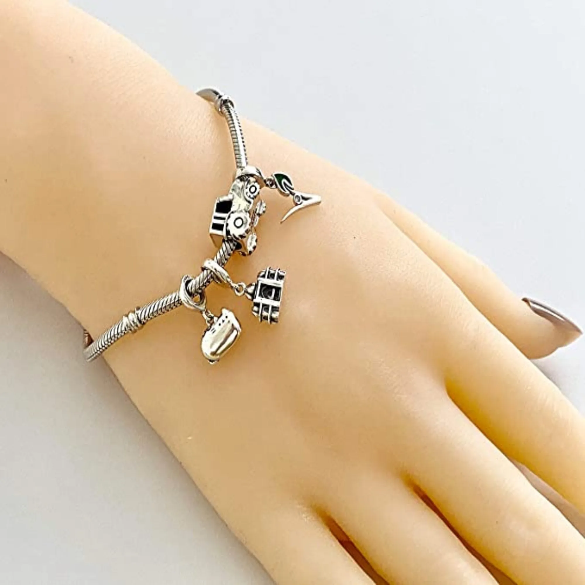 Farm Tractor Bead Charm