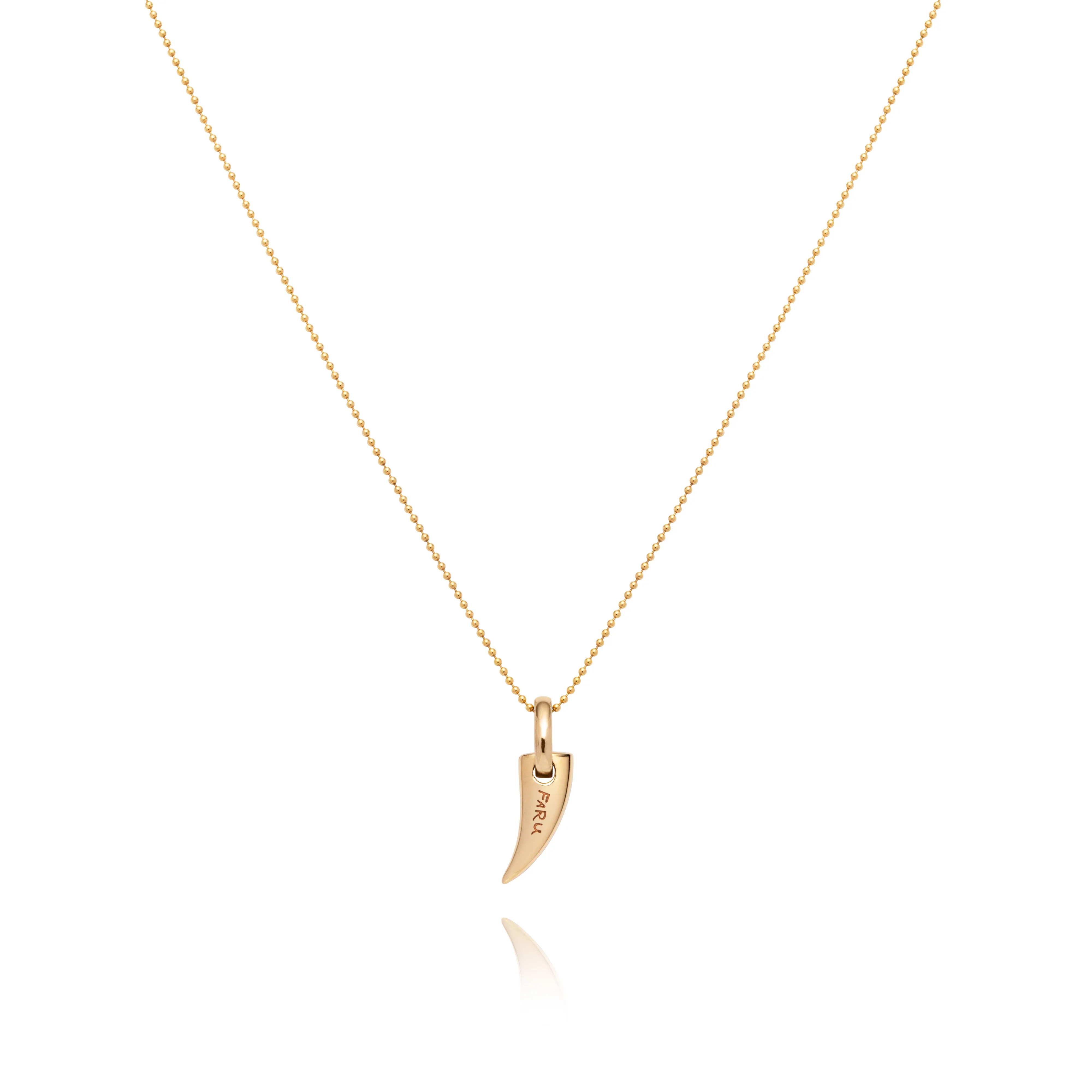 Faru Mini Gold Horn Pendant