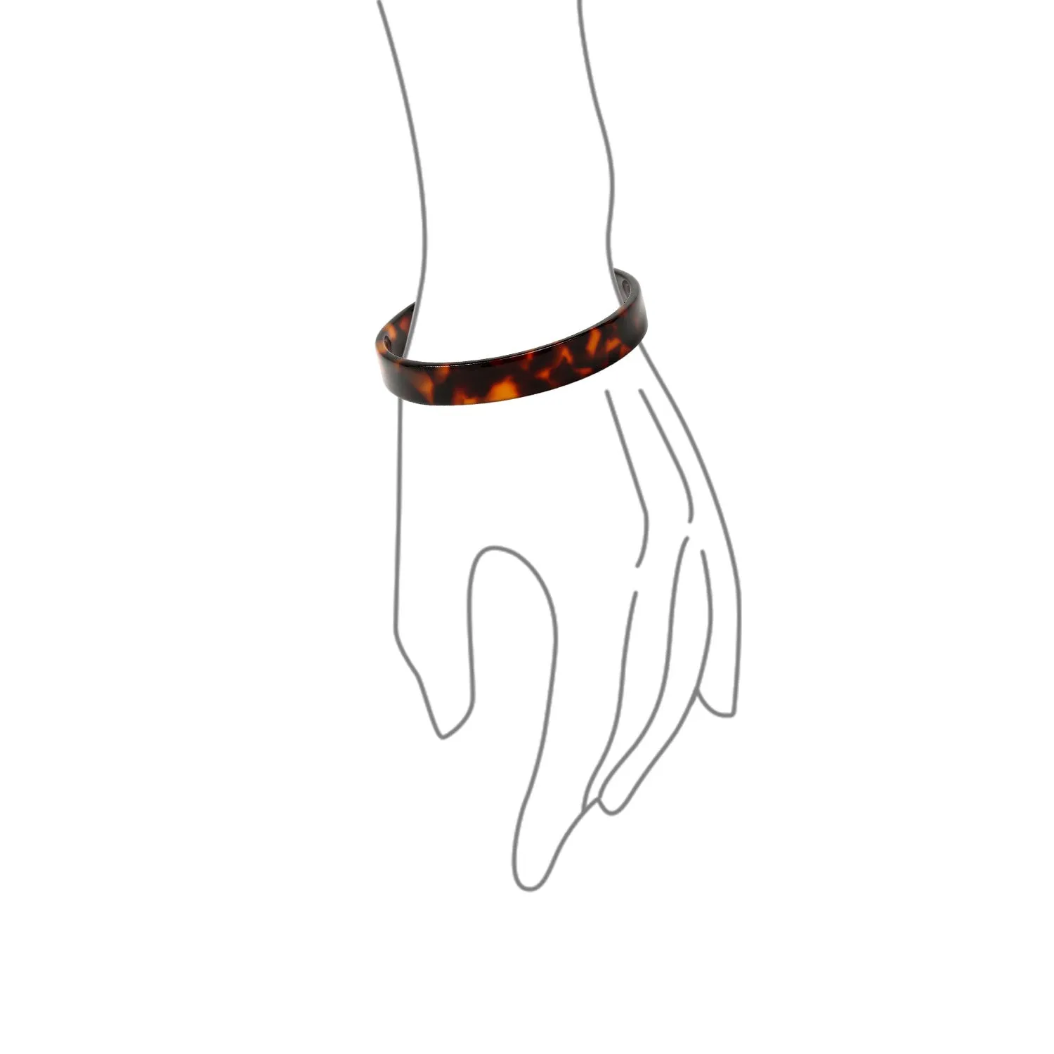 Fashion Statement Brown Golden Acrylic Leopard Tortoise Shell Cuff Bracelet