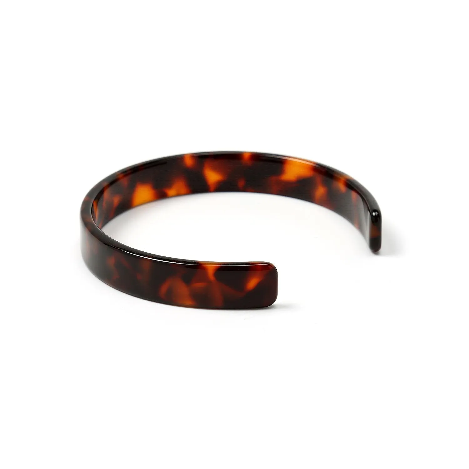 Fashion Statement Brown Golden Acrylic Leopard Tortoise Shell Cuff Bracelet