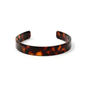 Fashion Statement Brown Golden Acrylic Leopard Tortoise Shell Cuff Bracelet