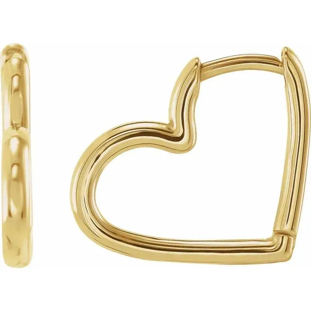 Fine Heart Hoop Earrings - Special Order