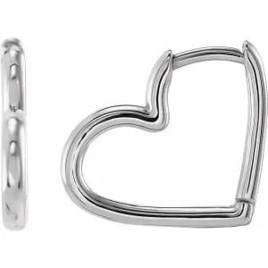 Fine Heart Hoop Earrings - Special Order