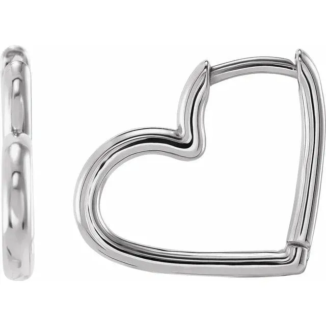 Fine Heart Hoop Earrings - Special Order