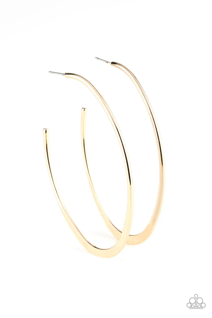 Flatlined Gold Paparazzi Earrings