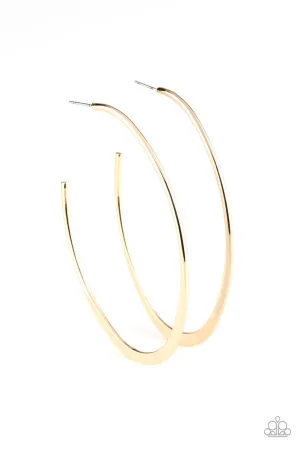 Flatlined Gold Paparazzi Earrings