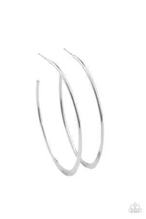 Flatlined Silver Paparazzi Earrings