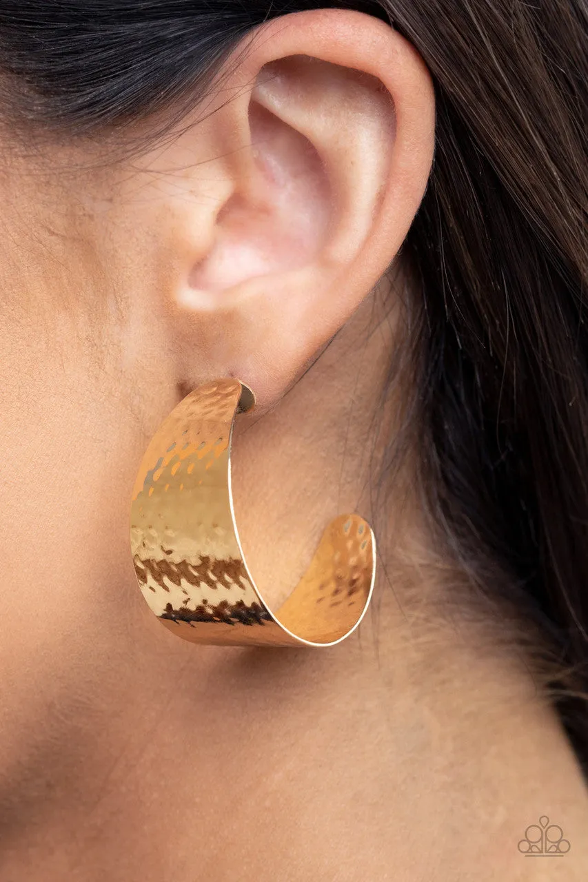Flatten the Curve Gold Paparazzi Earrings