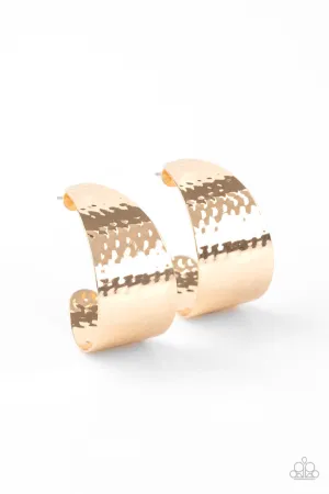 Flatten the Curve Gold Paparazzi Earrings
