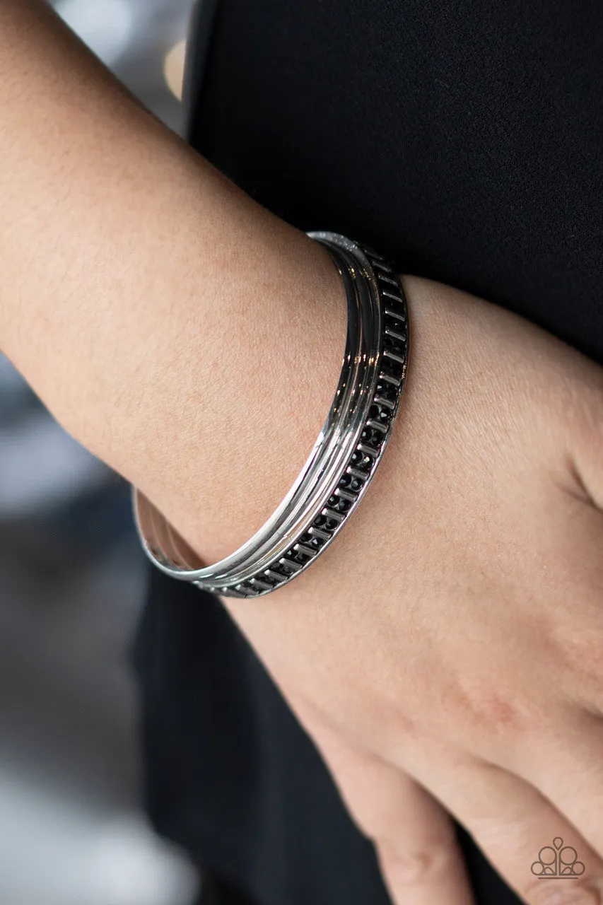 Flawless Flaunter Black Paparazzi Bracelet