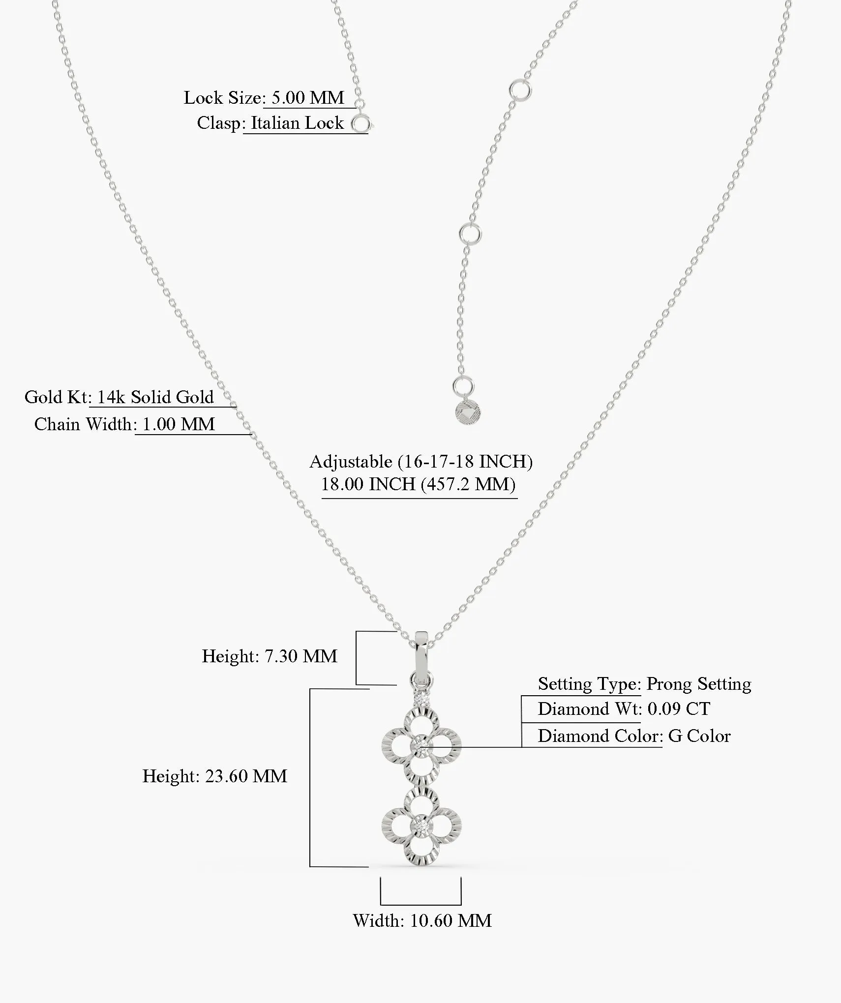 Floral Cascade Gold Necklace