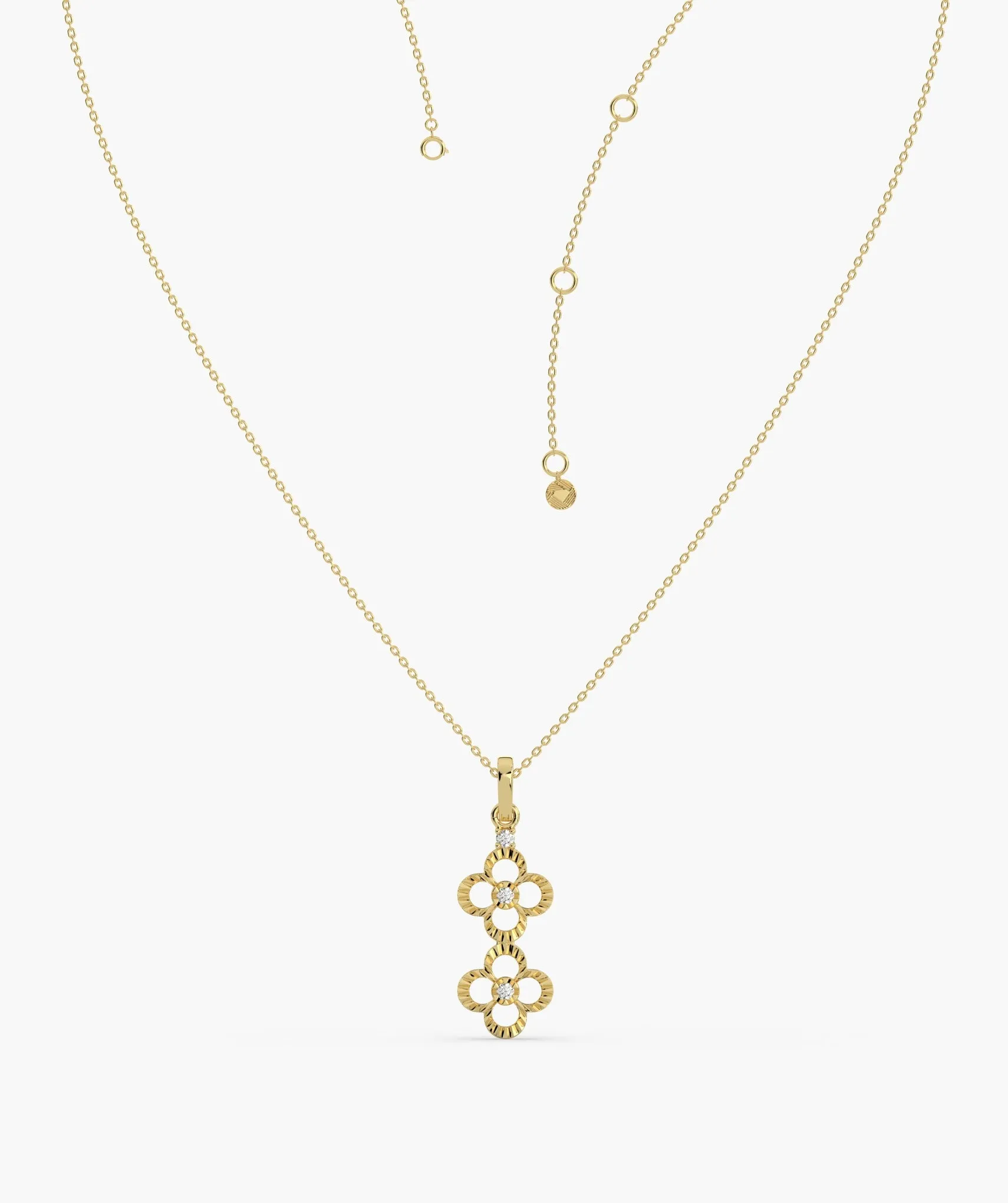 Floral Cascade Gold Necklace