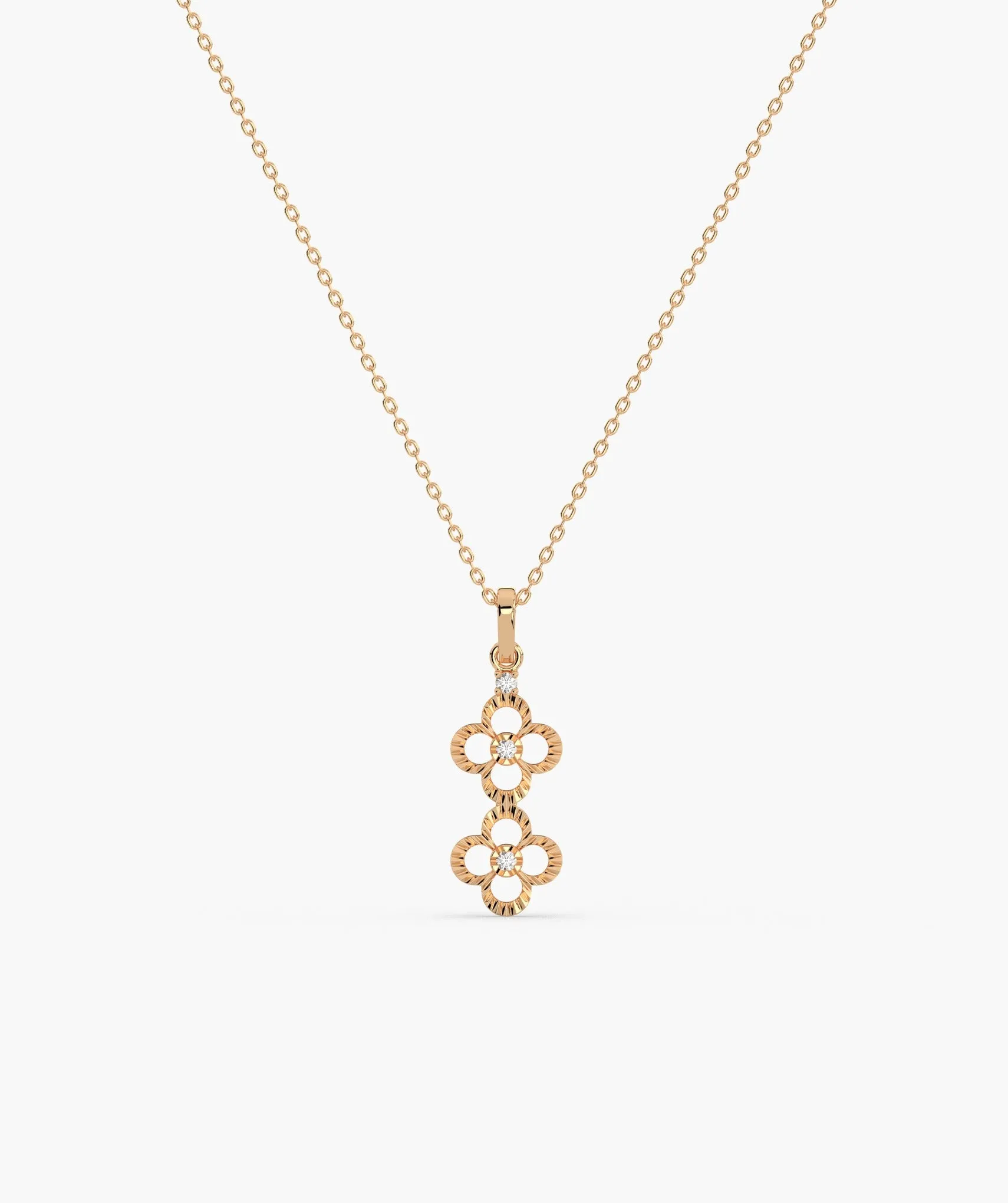 Floral Cascade Gold Necklace