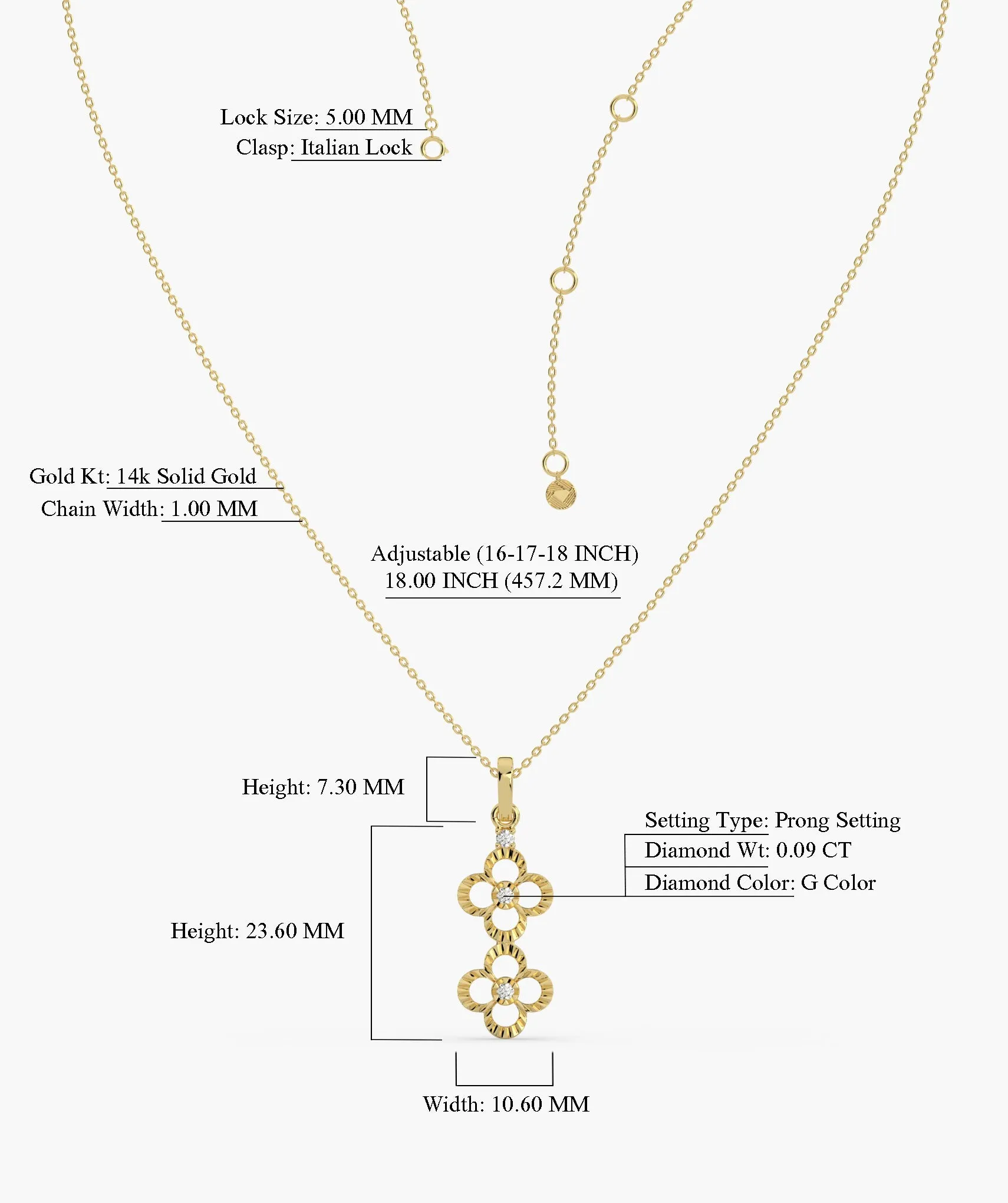 Floral Cascade Gold Necklace