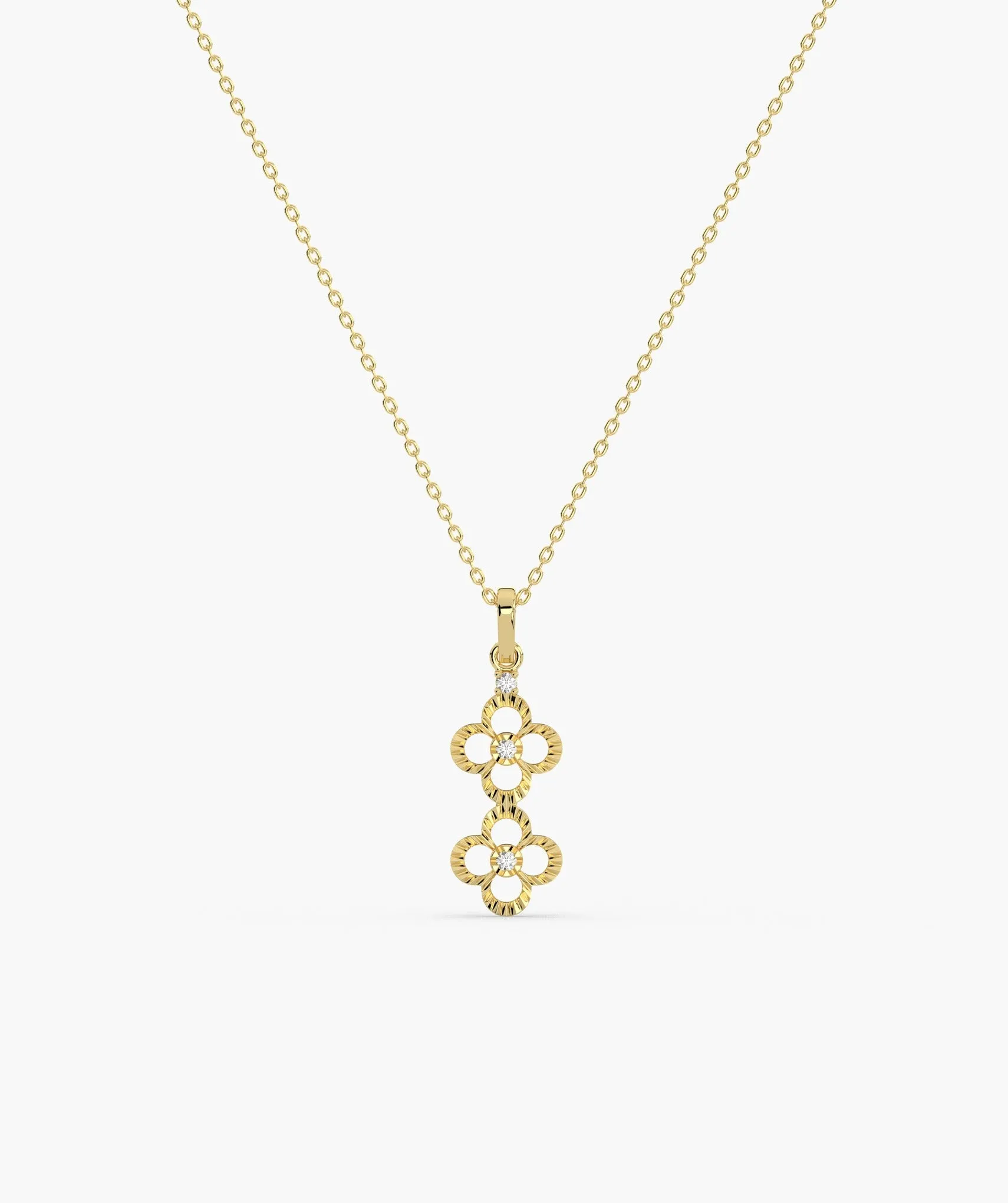 Floral Cascade Gold Necklace