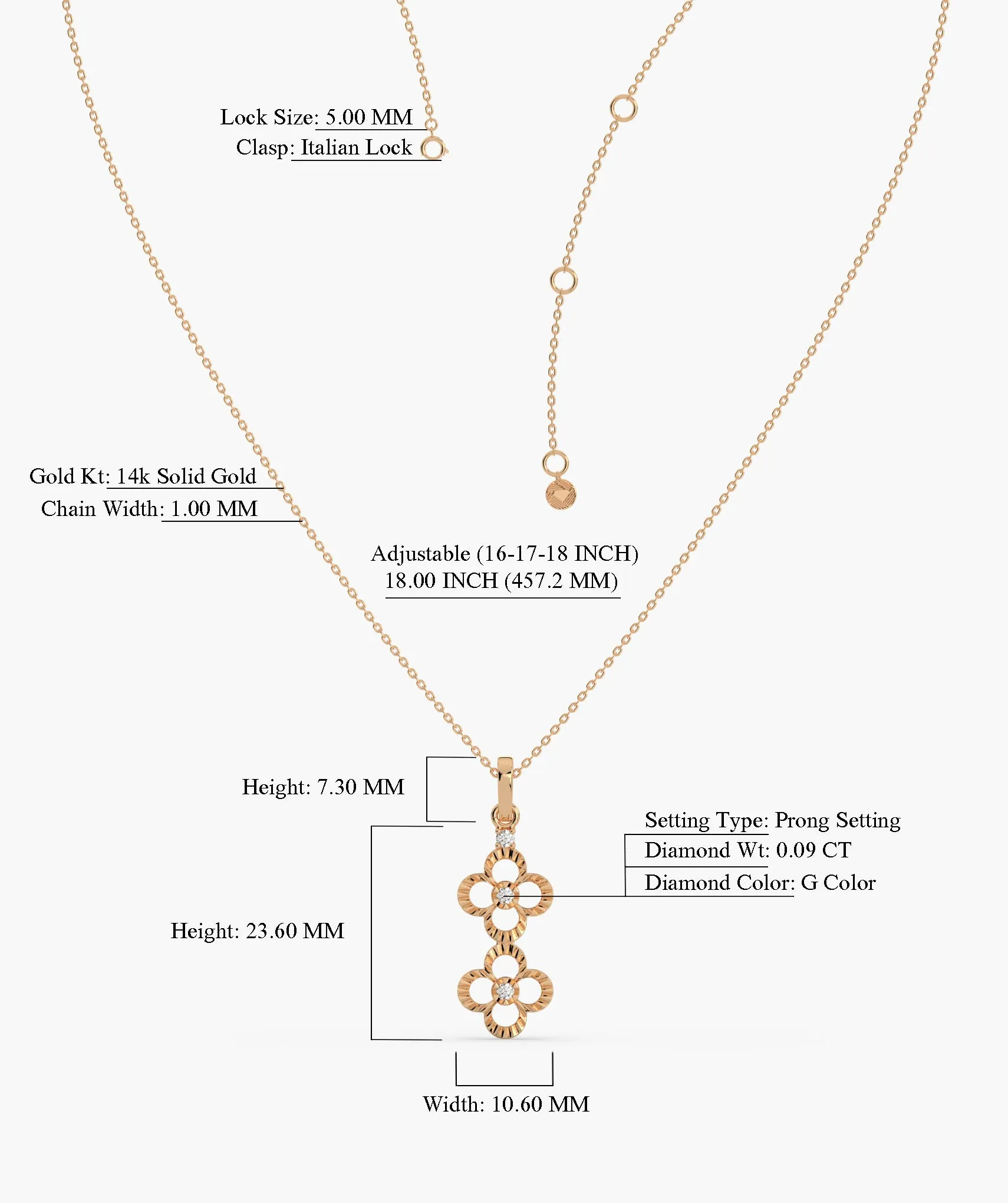 Floral Cascade Gold Necklace