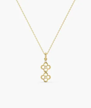 Floral Cascade Gold Necklace