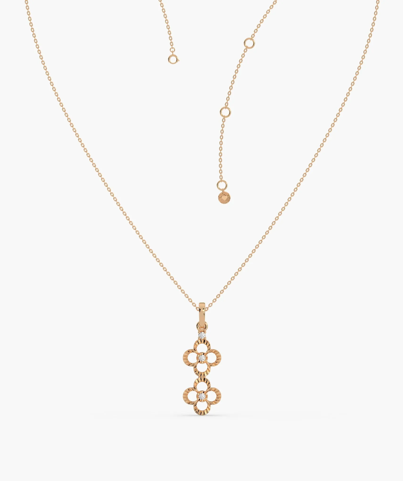 Floral Cascade Gold Necklace